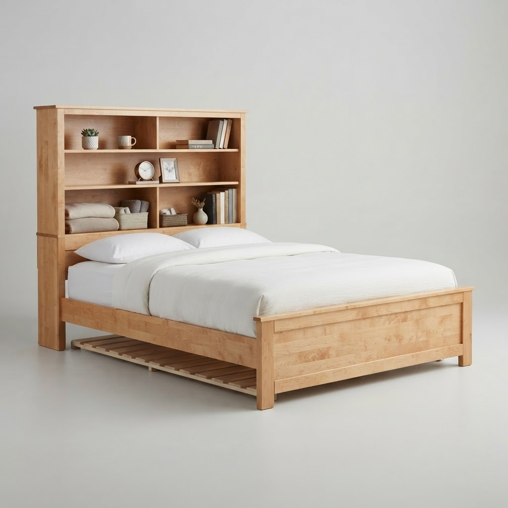 Calloway Bookcase Headboard Bed - Queen Storage Beds